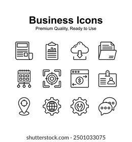 Amazing set of business icons in modern style