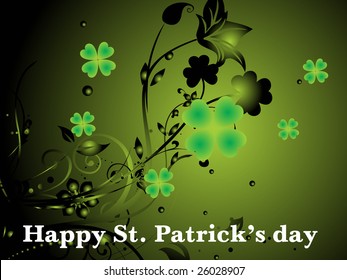 amazing shamrock floral vector illustration