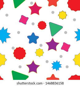 Amazing simple colorful pattern from various shapes