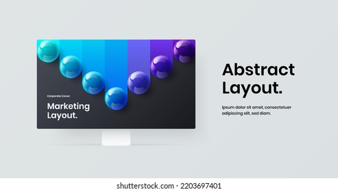 Increíble concepto vectorial de diseño de pantalla de sitio. Plantilla de presentación de simulación de escritorio premium.