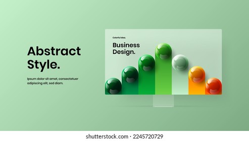 Amazing site screen vector design layout. Vivid computer monitor mockup presentation illustration.