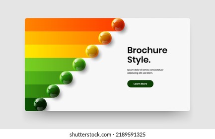 Amazing site vector design template. Abstract 3D spheres landing page illustration.