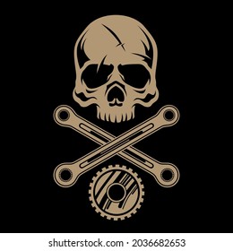 Amazing skull art vector illustration