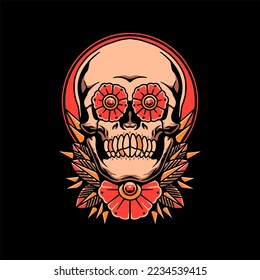 amazing skull artwork vector design