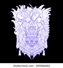 Amazing Skull Lady Illustration T Shirt Design