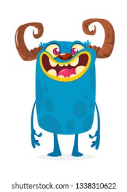 Amazing smiling monster cartoon. Vector illustration