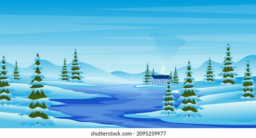 Amazing  Snow Background And Winter Scape