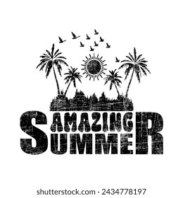 Amazing Summer Dream t-shirt design black color.eps
 svg