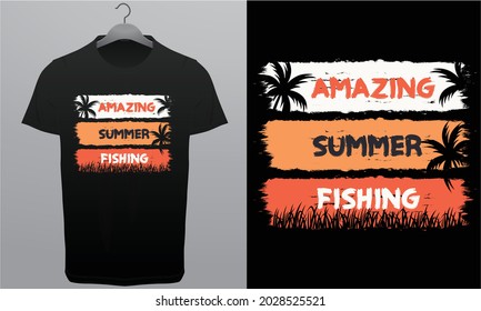 Amazing Summer Fishing Royalty-Free T-Shirt Design Template