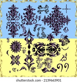 amazing super cute abstract and nice picture. Vector. SET.