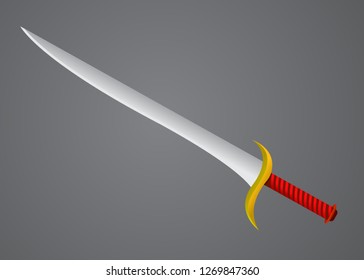 Amazing sword vector illustrated design for gaming. Sword vector art illustrated design.