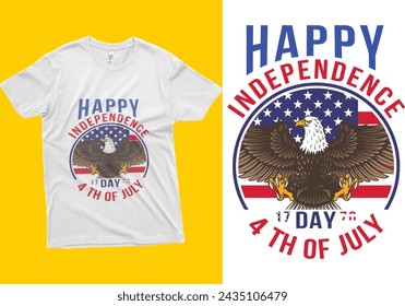 Amazing t shirt design vector , USA independence t shirt design.