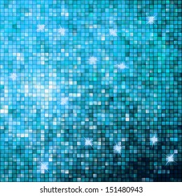 Amazing template design on blue glittering background. EPS 10 vector file included