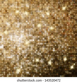 Amazing template design on gold glittering background. EPS 10 vector file included