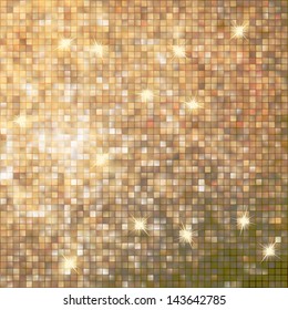 Amazing template design on gold glittering background. EPS 10 vector file included