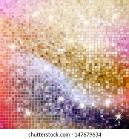 Amazing template design on gold glittering background. EPS 10 vector file included