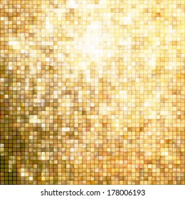 Amazing template design on gold glittering background. EPS 10 vector file included