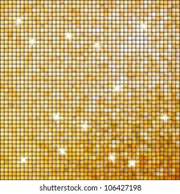 Amazing template design on orange glittering background. EPS 8 vector file included