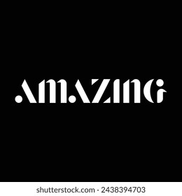 amazing text on black background.