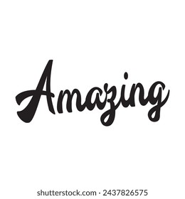 amazing text on white background.