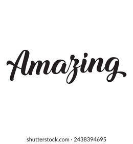 amazing text on white background.
