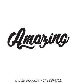 amazing text on white background.