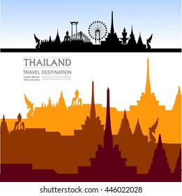 Amazing Thailand Travel Destination concept vector.