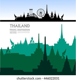 Amazing Thailand Travel Destination concept vector.