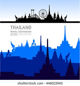 Amazing Thailand Travel Destination concept vector.