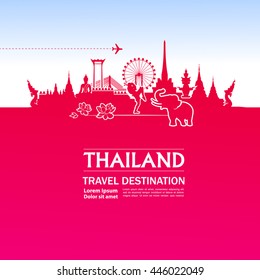 Amazing Thailand Travel Destination concept vector.