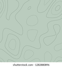 Amazing topography. Admirable topographic map in green tones, seamless design, bewitching tileable pattern. Vector illustration.
