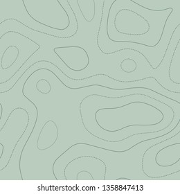 Amazing topography, seamless design, classy tileable pattern in green tones, vector illustration.