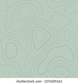 Amazing topography, seamless design, delicate tileable pattern in green tones, vector illustration.