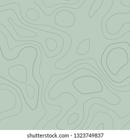 Amazing topography, seamless design, nice tileable pattern in green tones, vector illustration.