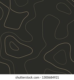 Amazing topography, seamless design, wondrous tileable isolines pattern, vector illustration.