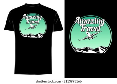 Amazing travel silhouette t shirt mockup retro vintage