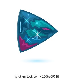 Amazing triangle shaped alexandrite. Natural mineral, gemstone for banner, poster, flyer, catalogue of jewelry, bijouterie, fashion websites, stores.
