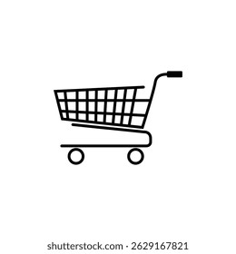 Amazing trolley cart line art vector illustration.