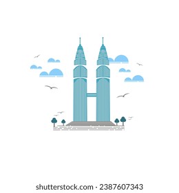 Beeindruckende Twin Towers Illustration in Kuala Lumpur Malaysisch