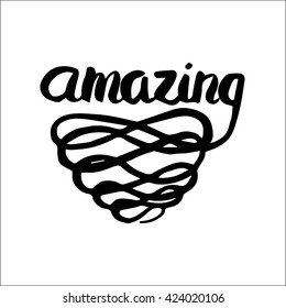 amazing typography on white background