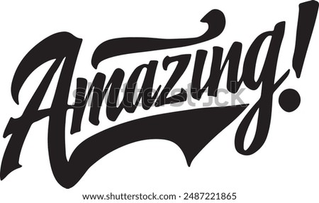 Amazing typography, silhouette Vector, digital art illustration 