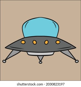 Amazing ufo icon illustration. Editable vector file for your brand, logo, or all of your graphic needs.
