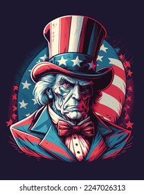 Amazing Uncle Sam Vector Art Illustrations