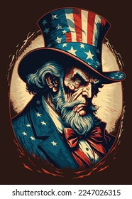 Amazing Uncle Sam Vector Art Illustrations