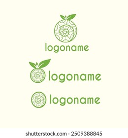 Amazing and Unique green logo for organic and natural products for food market and ecommerce.