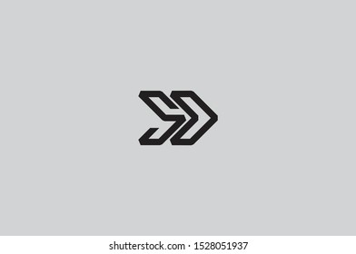 Amazing Unique Letter SD Logo Vector - EPS10