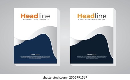 Amazing and unique style creative book cover design or annual report cover template for your company or business

