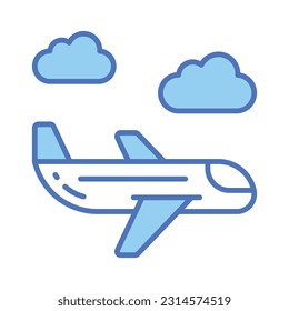 An amazing vector of airplane in trendy style, ready to use and download
