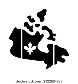 Un increíble vector de mapa canadiense en estilo moderno, listo para usar icono