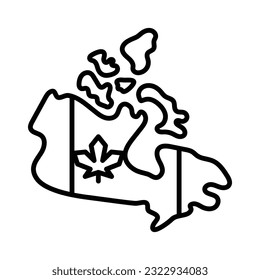 Un increíble vector de mapa canadiense en estilo moderno, listo para usar icono